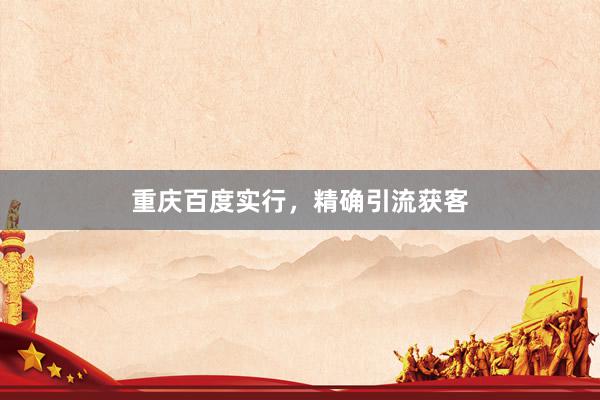重庆百度实行,精确引流获客